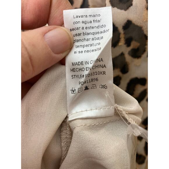 Karlie Dress Animal Print‎ elastic waist Mini Size Large - Picture 10 of 11